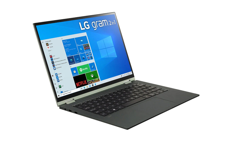 LG Gram 14” 2 in 1, WUXGA (1920x1200) Touch Display with Pen, Intel Core i7-1165G7, 16GB RAM, 1TB SSD, Green