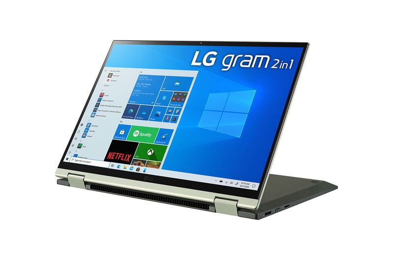 LG Gram 14” 2 in 1, WUXGA (1920x1200) Touch Display with Pen, Intel Core i7-1165G7, 16GB RAM, 1TB SSD, Green