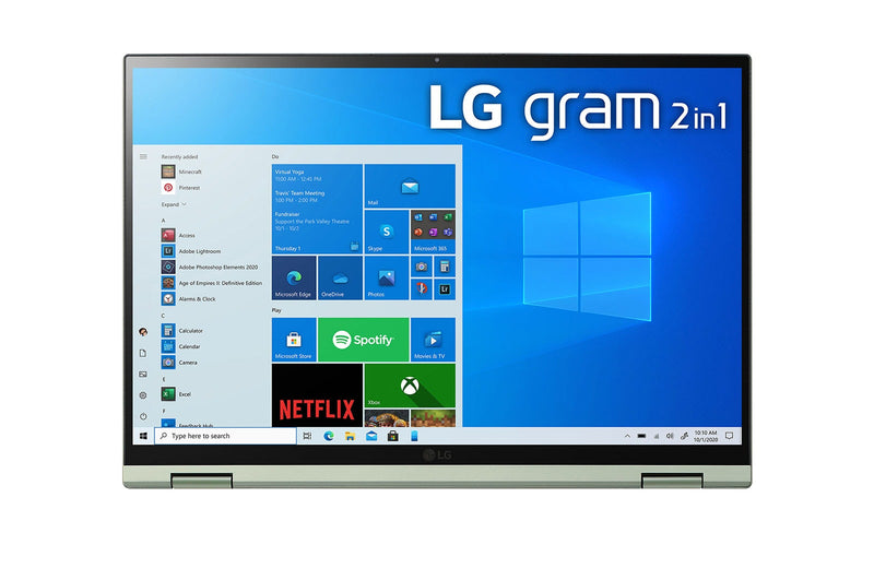 LG Gram 14” 2 in 1, WUXGA (1920x1200) Touch Display with Pen, Intel Core i7-1165G7, 16GB RAM, 1TB SSD, Green